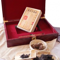 茯湘缘●官茶  礼盒  木盒 泾阳茯茶 黑茶 手筑茯砖茶叶500g